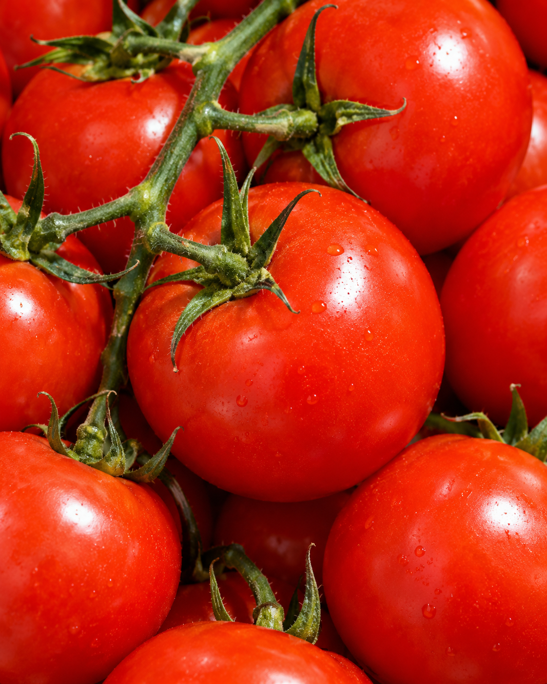 Pomodori freschi sul tralcio